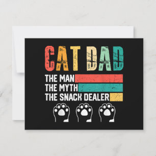 Father Day Cat Dad Holiday Card
