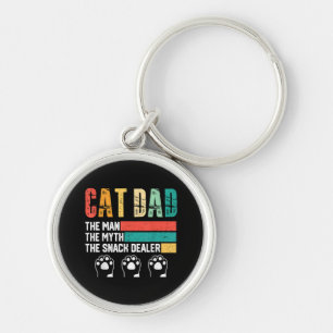 Father Day Cat Dad Key Ring