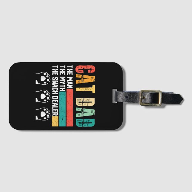 Father Day Cat Dad Luggage Tag (Front Horizontal)
