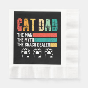 Father Day Cat Dad Napkin