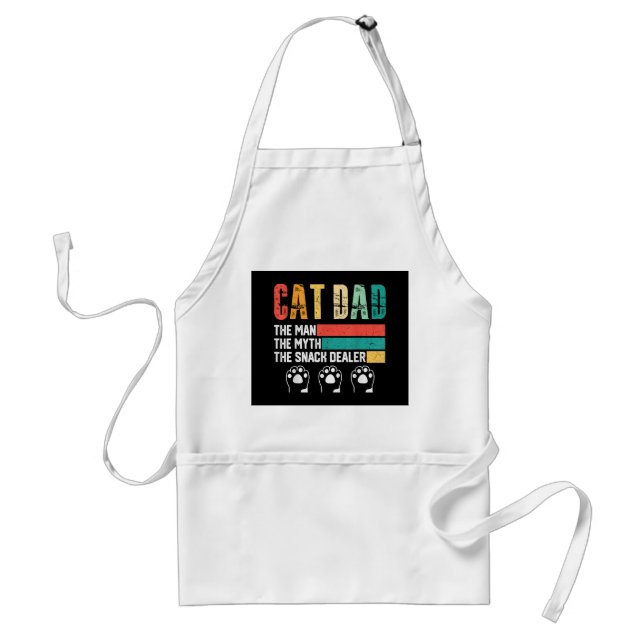 Father Day Cat Dad Standard Apron (Front)