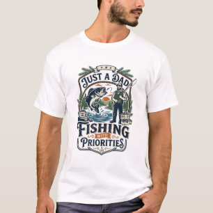 Father Day Fishing Dad Shirt Just A Dad With Fishi