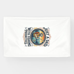 Father Day Fishing Dad Shirt Just A Dad With Fishi Banner