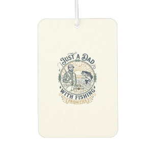 Father Day Fishing Dad Shirt Just A Dad With Fishi Car Air Freshener
