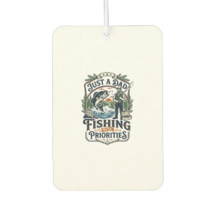 Father Day Fishing Dad Shirt Just A Dad With Fishi Car Air Freshener