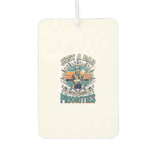 Father Day Fishing Dad Shirt Just A Dad With Fishi Car Air Freshener