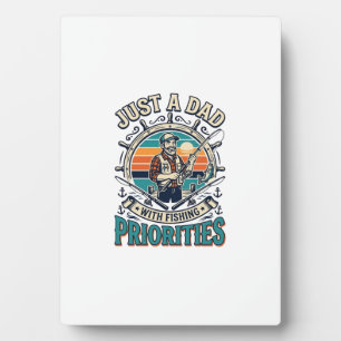 Father Day Fishing Dad Shirt Just A Dad With Fishi Plaque