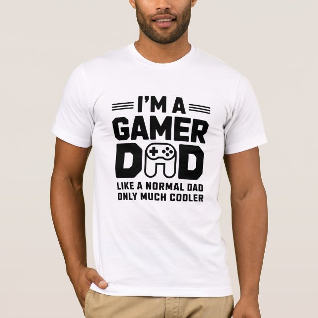 Father Day Gamer Dad T-Shirt Design (Front)