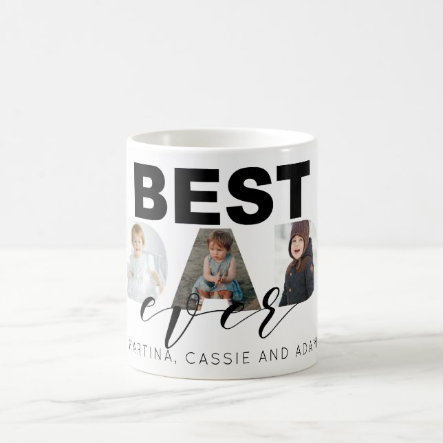 Father Day Gift Multi Photo Collage Coffee Mug (Center)