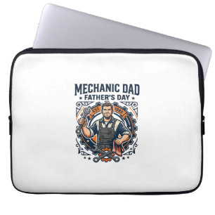 Father Day Mechanic Dad Shirt Funny Working Dad Gi Laptop Sleeve