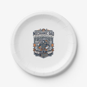 Father Day Mechanic Dad Shirt Funny Working Dad Gi Paper Plate