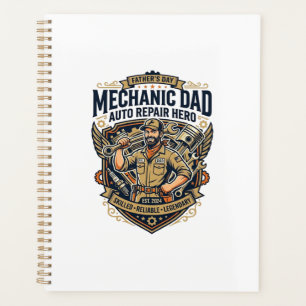 Father Day Mechanic Dad Shirt Funny Working Dad Gi Planner