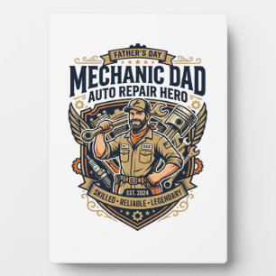 Father Day Mechanic Dad Shirt Funny Working Dad Gi Plaque
