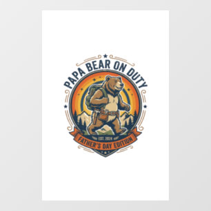 Father Day Papa Bear On Duty Shirt Funny Animal Da
