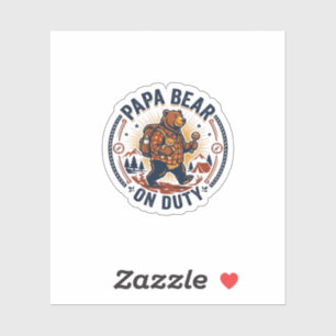 Father Day Papa Bear On Duty Shirt Funny Animal Da
