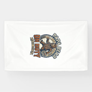 Father Day Papa Bear On Duty Shirt Funny Animal Da Banner