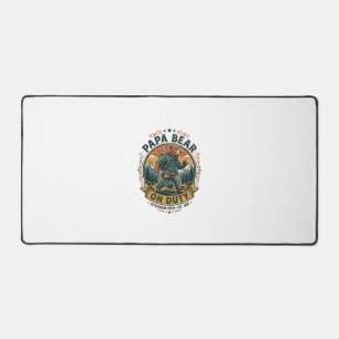 Father Day Papa Bear On Duty Shirt Funny Animal Da Desk Mat