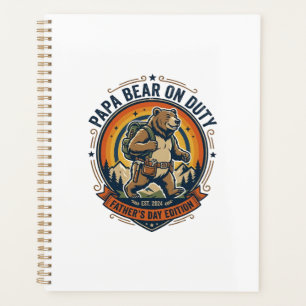 Father Day Papa Bear On Duty Shirt Funny Animal Da Planner