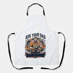Father Day Repair Dad Shirt Ask Your Dad He Fixes  Apron