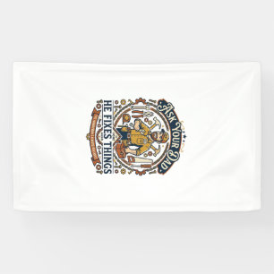 Father Day Repair Dad Shirt Ask Your Dad He Fixes Banner
