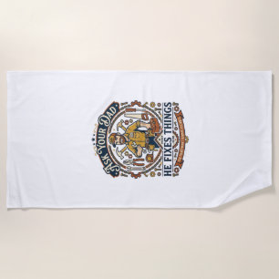 Father Day Repair Dad Shirt Ask Your Dad He Fixes  Beach Towel