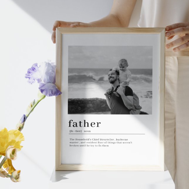 Father Definition Poster Father's Day Custom Photo (Creator Uploaded)