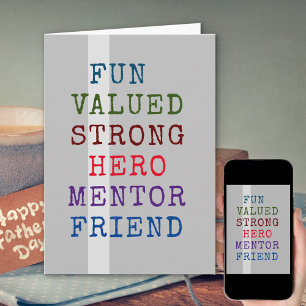 FATHER Definition Typography Father's Day Card