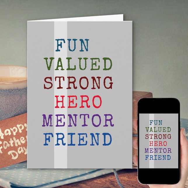 FATHER Definition Typography Father's Day Card (Creator Uploaded)