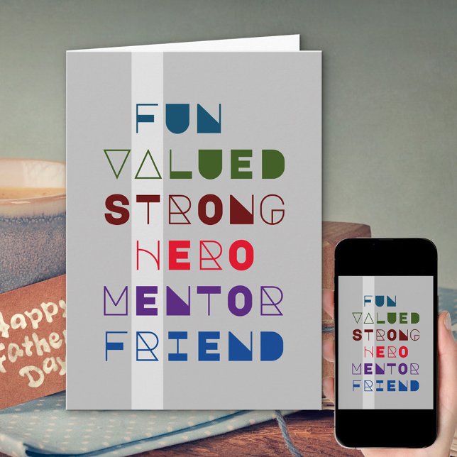 FATHER Definition Typography Father's Day Card (Creator Uploaded)