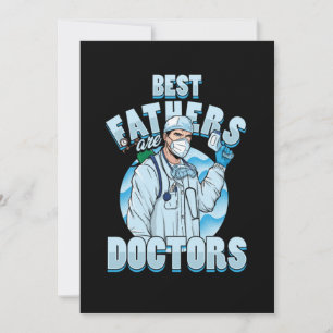 Father Doctor Medicine Dad Papa Fathers Day Gift Invitation