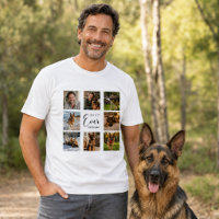 Father dog dad photo collage white