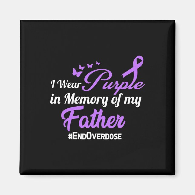 Father Drug Overdose Awareness Memory  Magnet (Front)