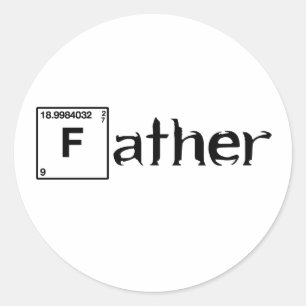 Father... Father's day gift Classic Round Sticker