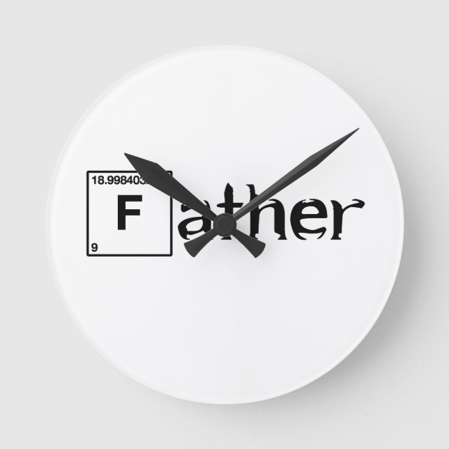 Father...  Father's day gift Round Clock (Front)