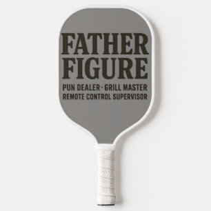 Father Figure Pun Dealer Funny Dad Shirt Pickleball Paddle