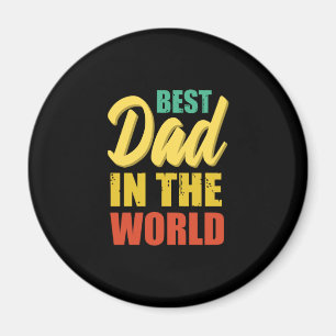 Father Gift   Best Dad In The World Magnet