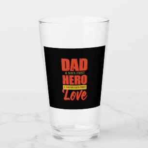 Father Gift   Dad Hero Love Glass