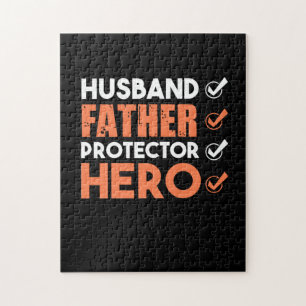 Father Gift   Husband Father Hero Jigsaw Puzzle