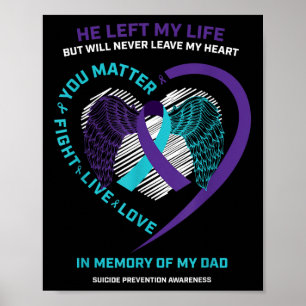 Father Gift In Memory Of My Dad Suicide Prevention Poster