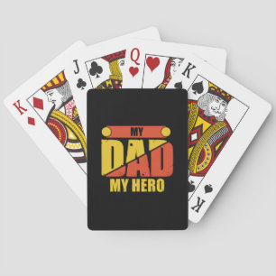 Father Gift   My Dad My Hero Playing Cards