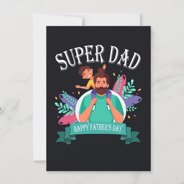 Father Gift Super Dad Invitation (Front)