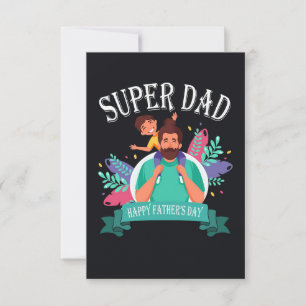 Father Gift Super Dad RSVP Card