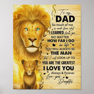 Father Gift To My Dad I Learned From You Poster