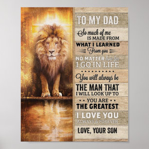 Father Gift To My Dad I Love You So Much Poster