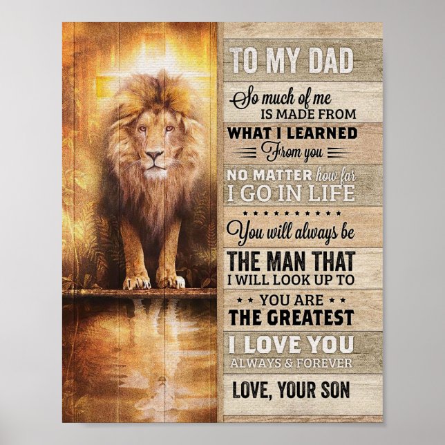 Father Gift To My Dad I Love You So Much Poster (Front)