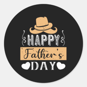Father - Happy Father's Day Classic Round Sticker
