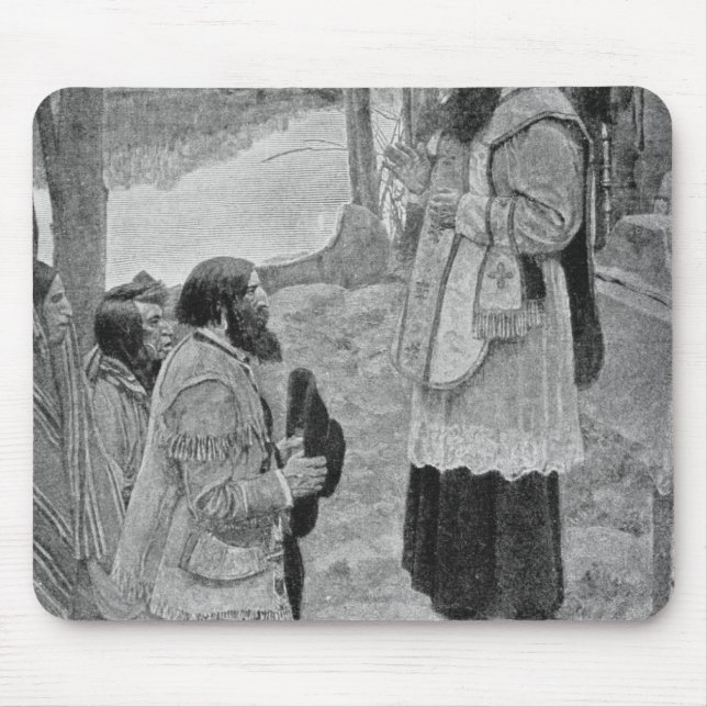 Father Hennepin Celebrating Mass Mouse Pad (Front)