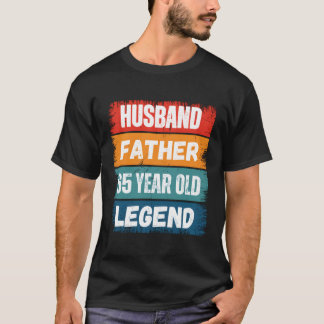 Father Husband 65 Legend Proud Dad Papa T-Shirt