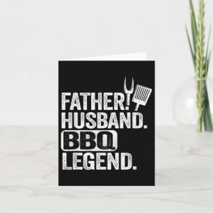 Father Husband Bbq Legend Grillfather Smoking Meat Card