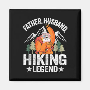 Father husband hiking legend sloth hiker retro magnet